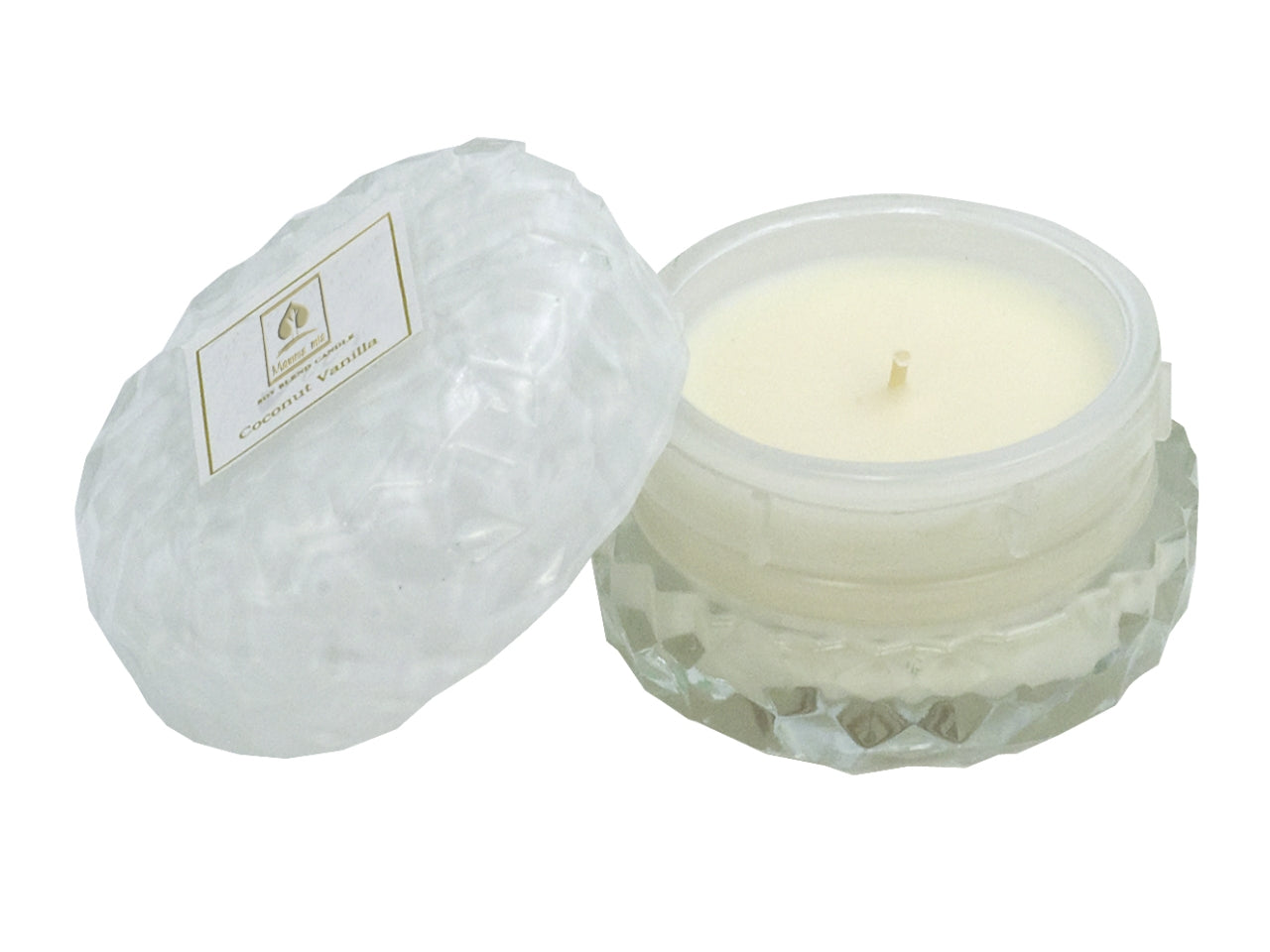 Scatola in vetro con candela coconut beach 70gr