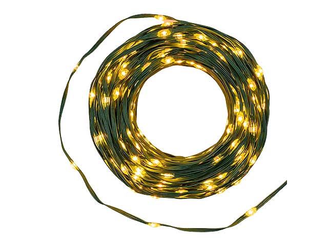 Catena luci gocce 600led bianco caldo uso esterno