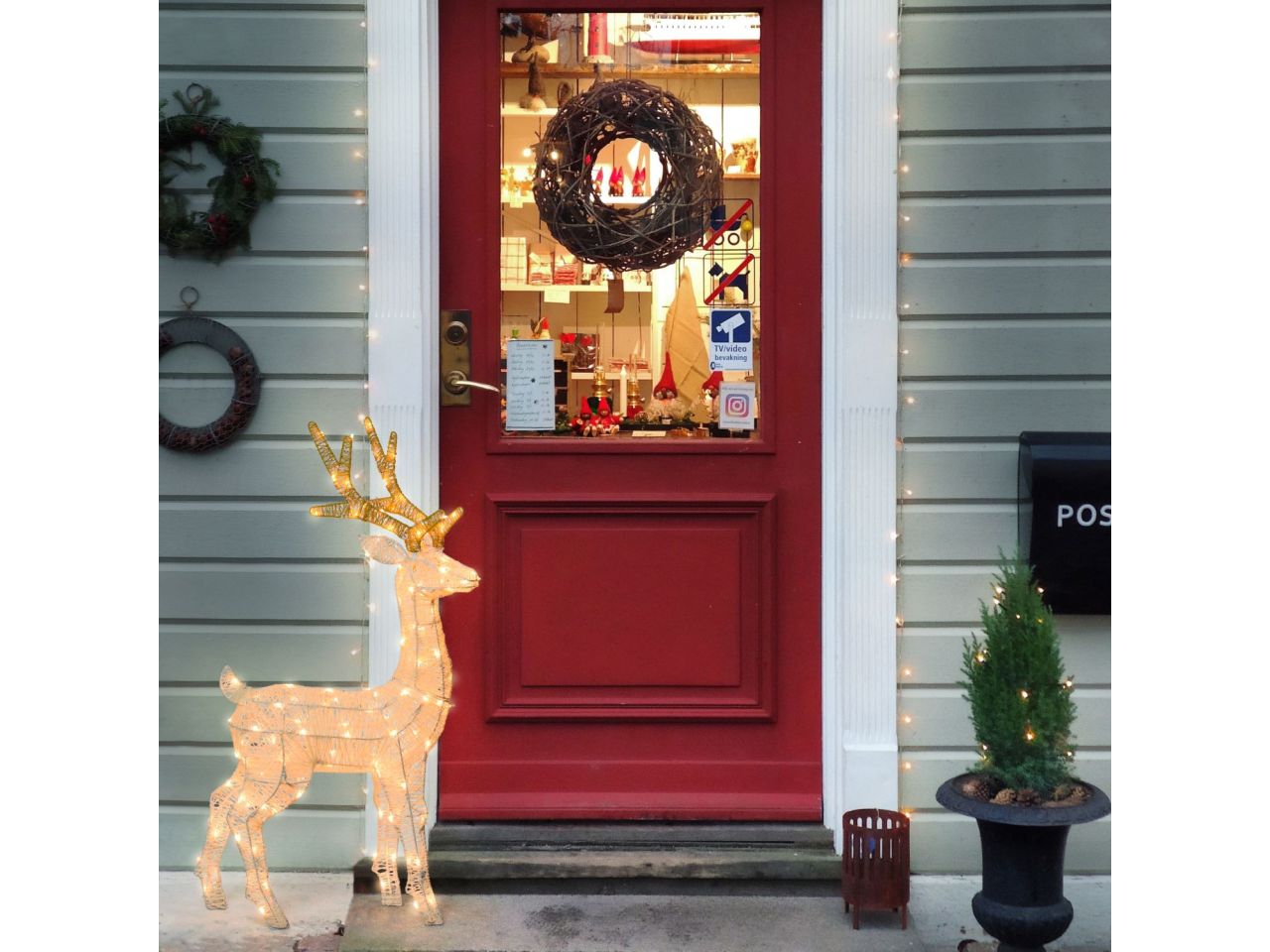 Renna 3D 55x17xh.105cm con 200led bianco luce fissa per uso interno/esterno IP44