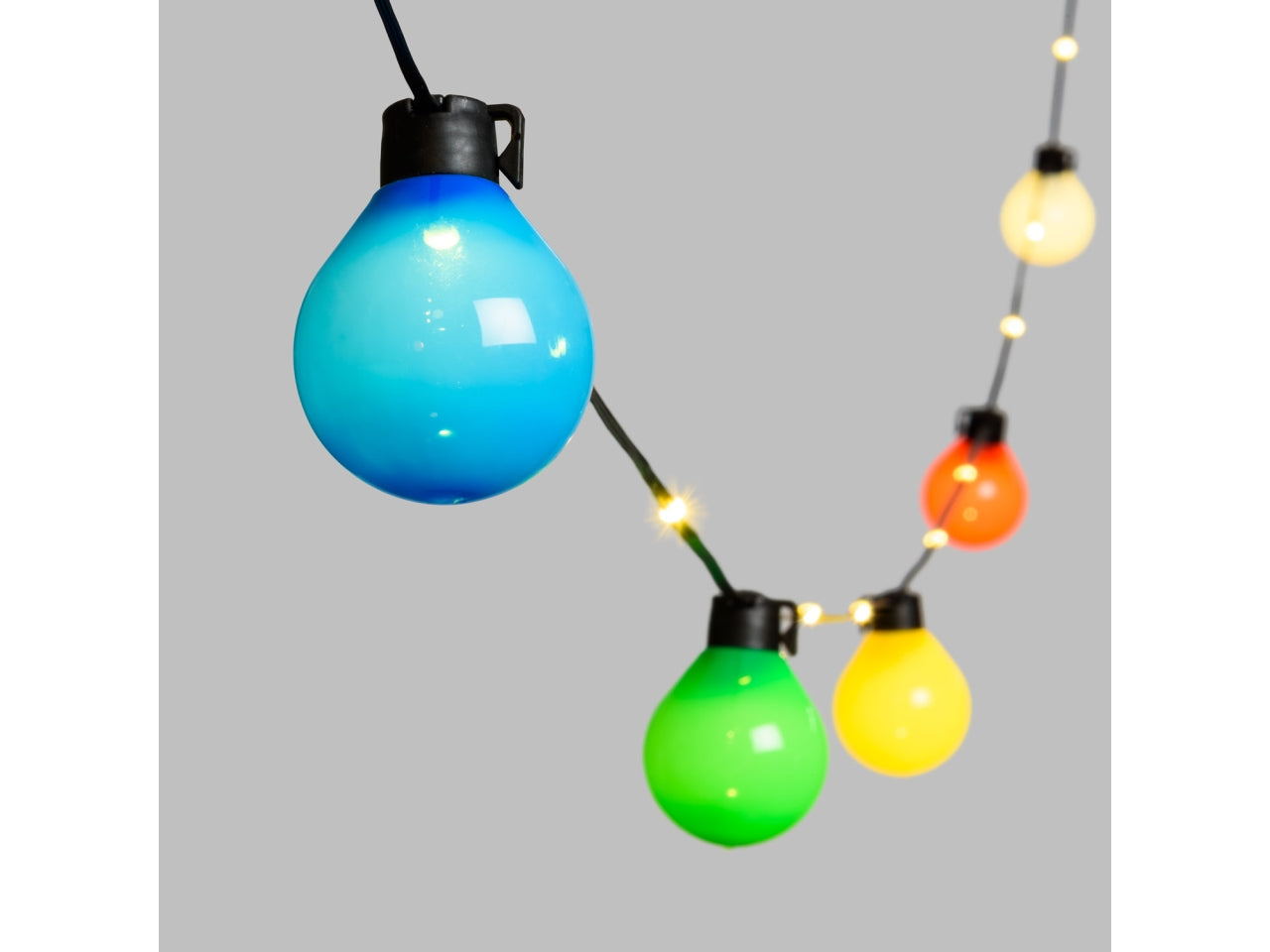 Catena luminosa solare 10 m da 25 lampadine multicolor 75528 - Lotti