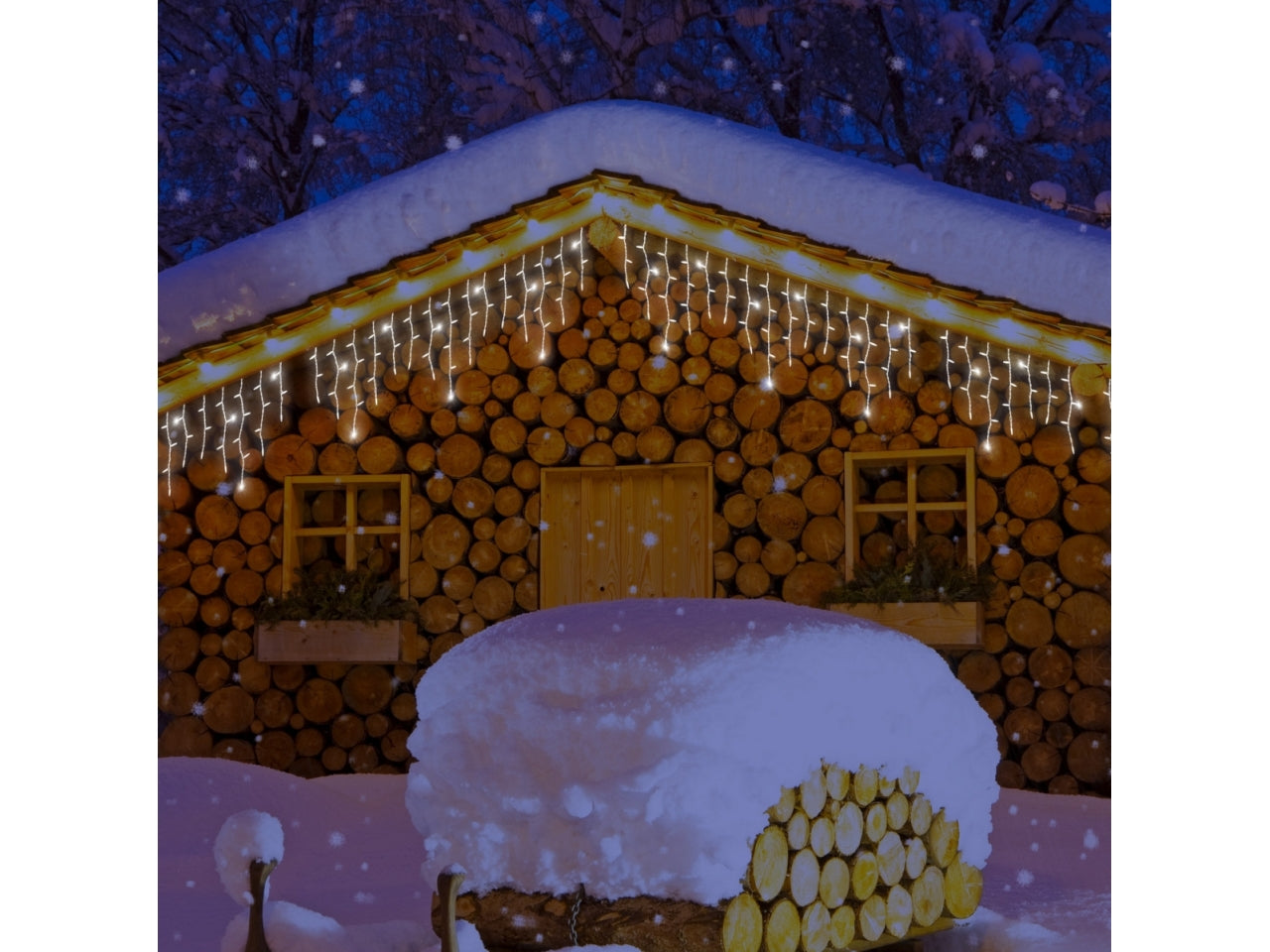 Catena di luci a cascata bianco effetto flash 0,5x3 m - XmasKing