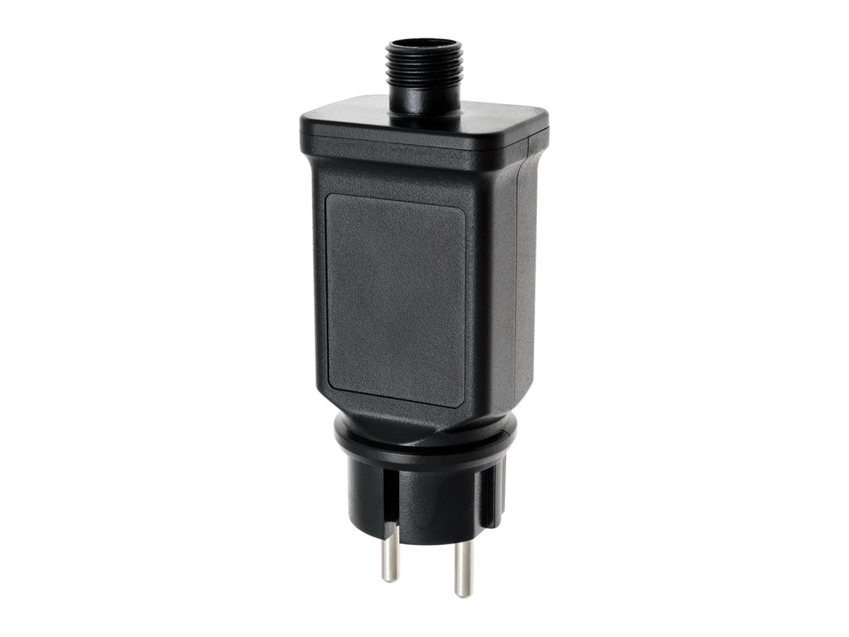 Ricambio trasformatore opzionale con spina europea ip44 (cee7/4), uscita 12v dc max 24 watt - modello: 12v