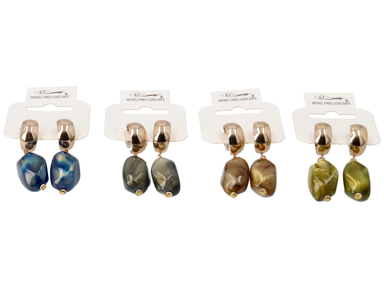 Orecchini in metallo piu' resina