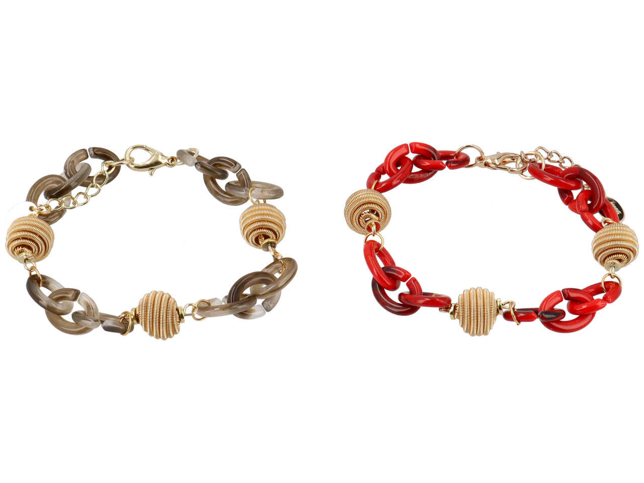 Bracciale in resina piu' metallo