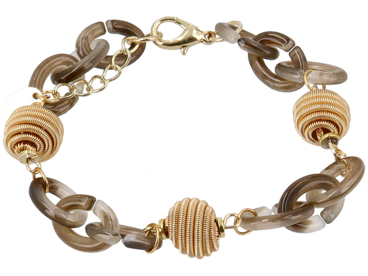 Bracciale in resina piu' metallo