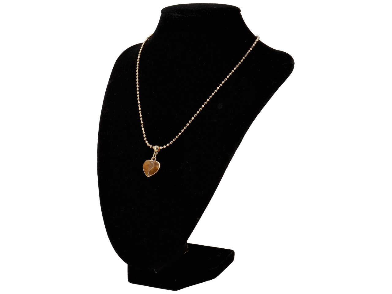 Collana in metallo piu' acciaio piu' pietra