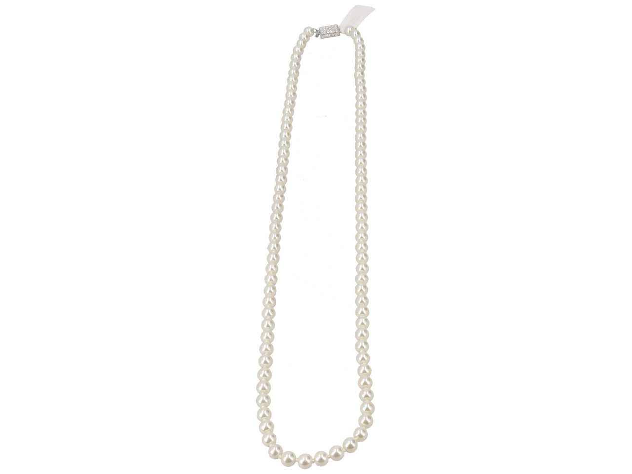 Collana perle in vetro piu' ottone piu' zircone