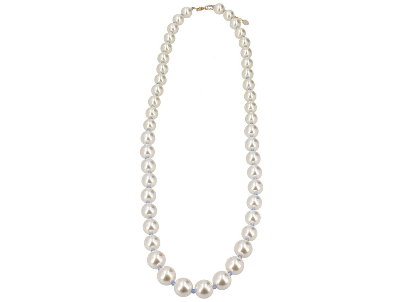 Collana perla acrilico + cristallo