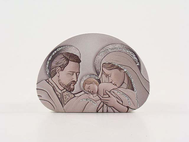 Quadro nativita' 8x12cm argento