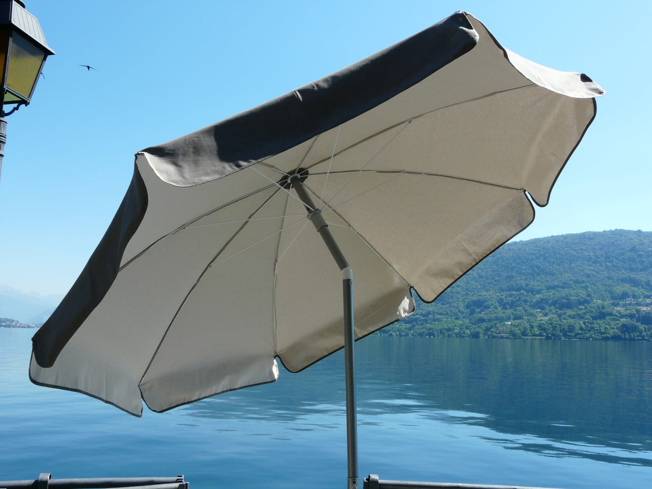 Ombrellone da spiaggia Venezia taupe ecru 100/8/33cm