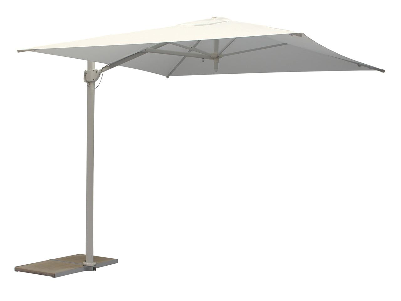 Ombrellone a palo laterale alluminio trend ice 200x200/4 bianco