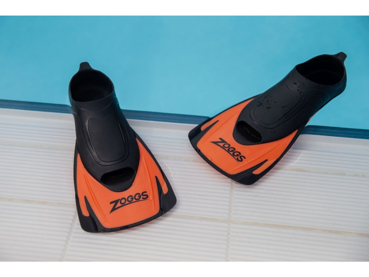 Pinne corte Energy Swim in polipropilene arancione-nero taglia 42/43 - Zoggs