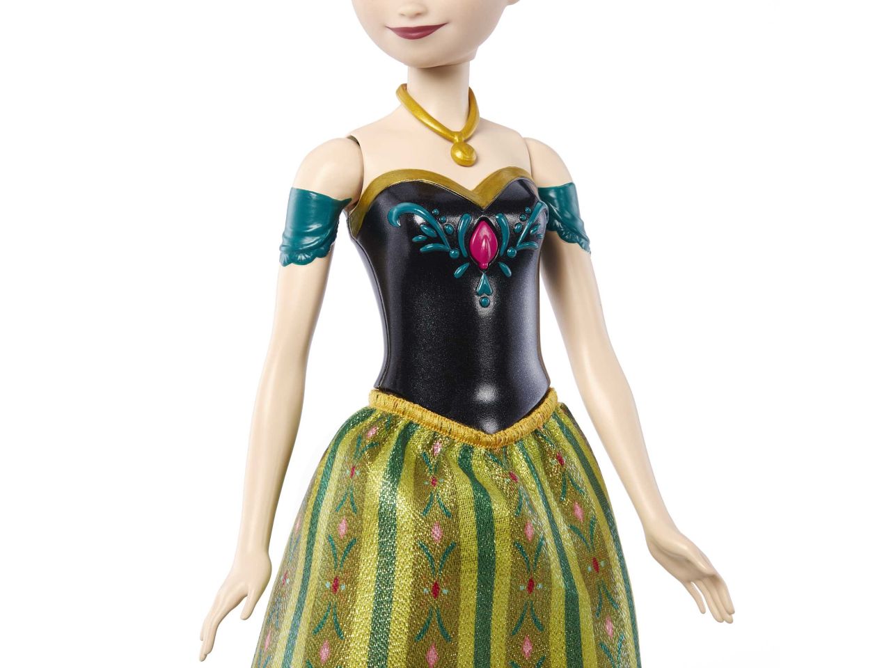 Fashion doll mattel disney frozen bambola cantante anna oggi, per la prima volta