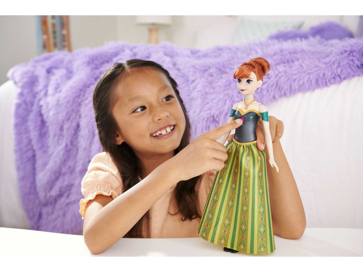 Fashion doll mattel disney frozen bambola cantante anna oggi, per la prima volta $