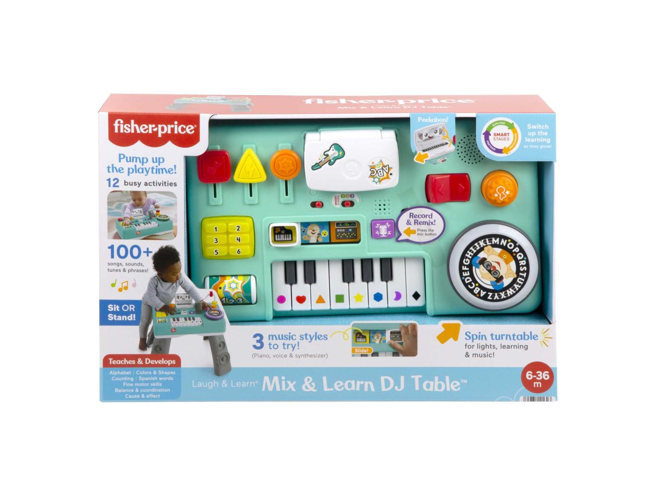 Mattel fisher-price tavolino dj musica & remix