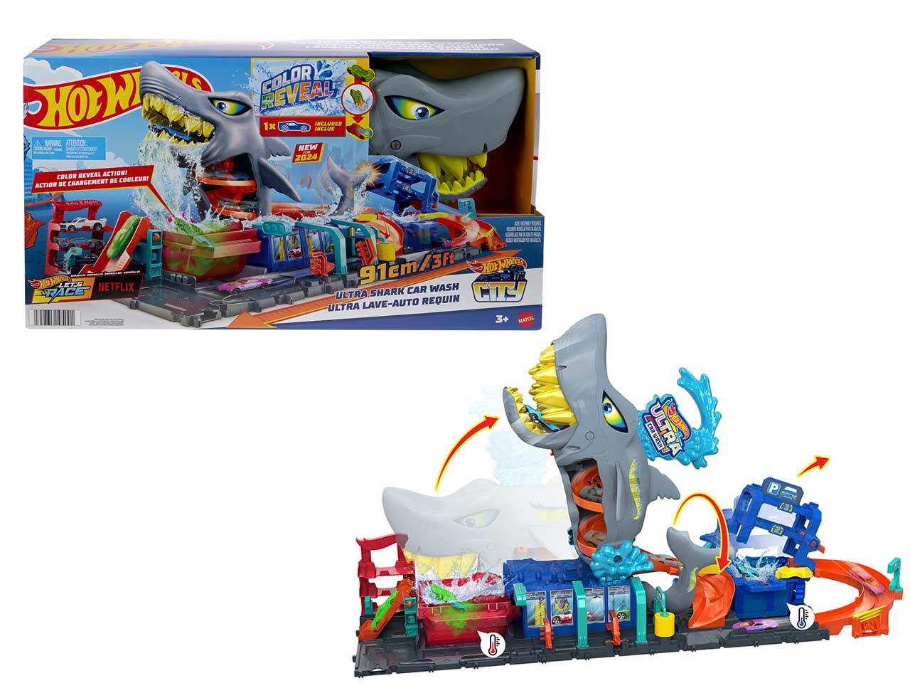 Hot wheels city autol.mega squalo