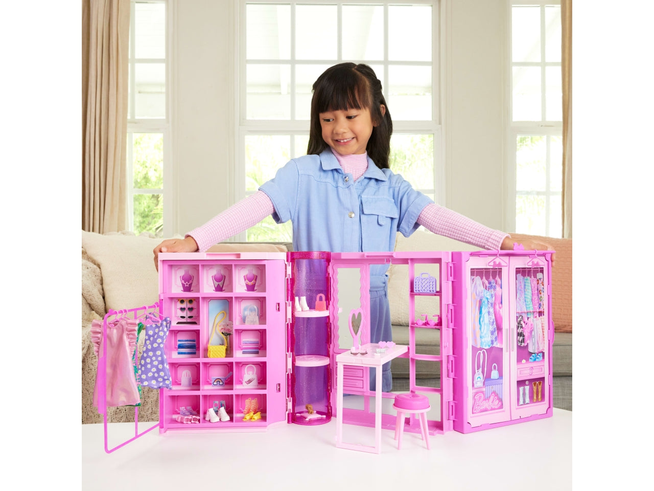 Barbie set da gioco dell' armadio dei sogni con bambola e accessori 3+ Mattel $