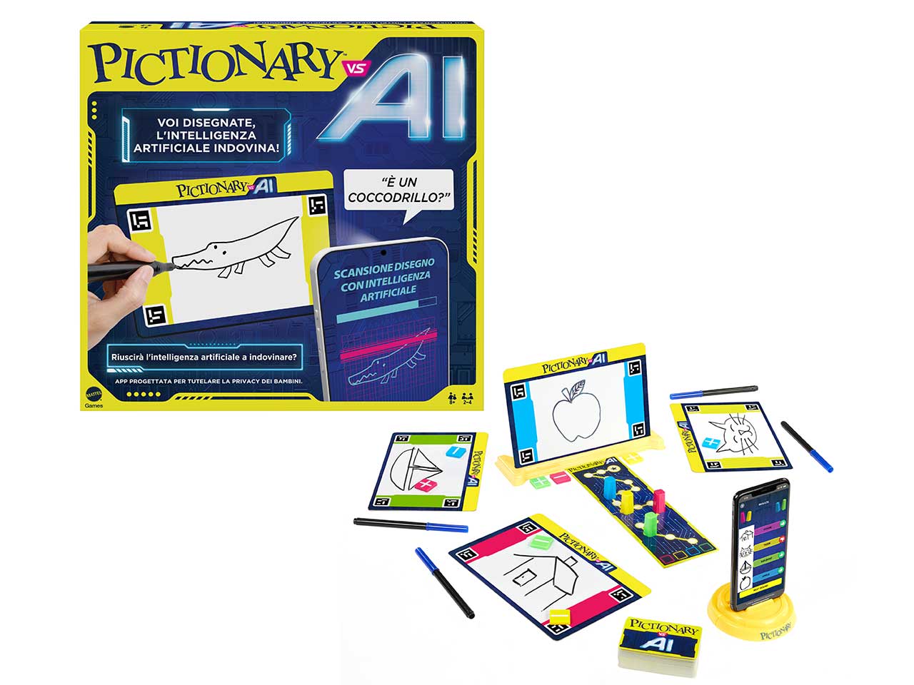 Pictionary vs AI, Lavagnetta da disegni per bambini con IA 8+ Mattel $