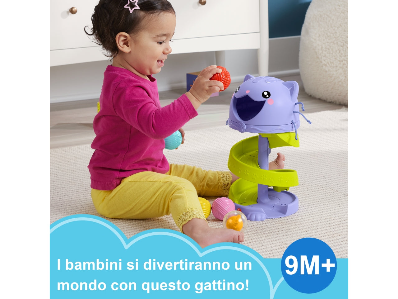 Torre Felix Mangiagomitoli Fisher-Price per Bambini dai 9 Mesi in Su: Divertimento e Sviluppo Motorio - Mattel