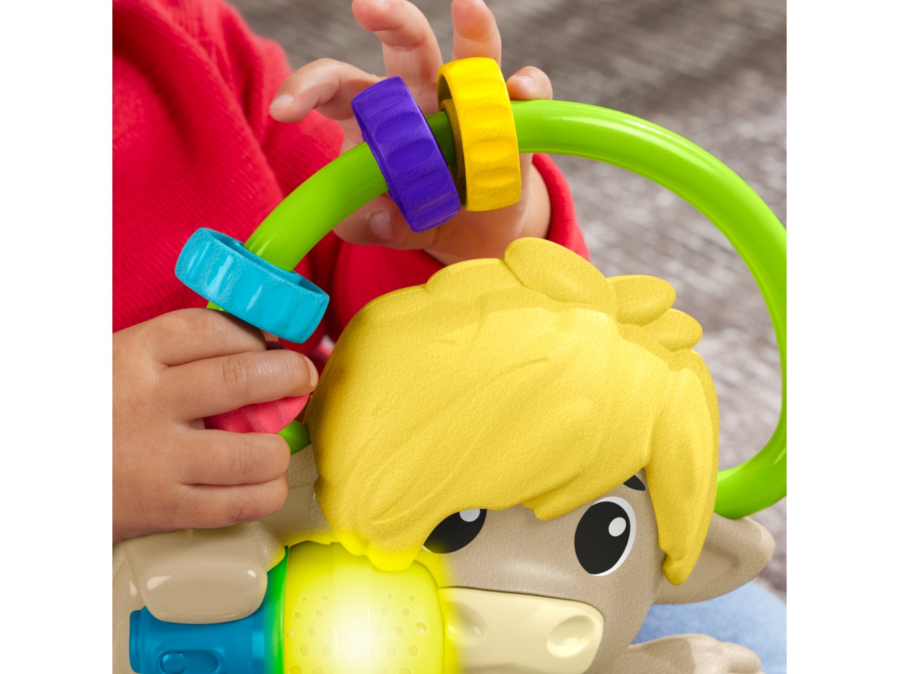Fisher- Price Animal Band - Lello il Torello Prime Parole toro interattivo per l'apprendimento con tasti a forma di lettera e 115 canzoni luci e microfono giocattolo per bambini 9+ mesi HYL01