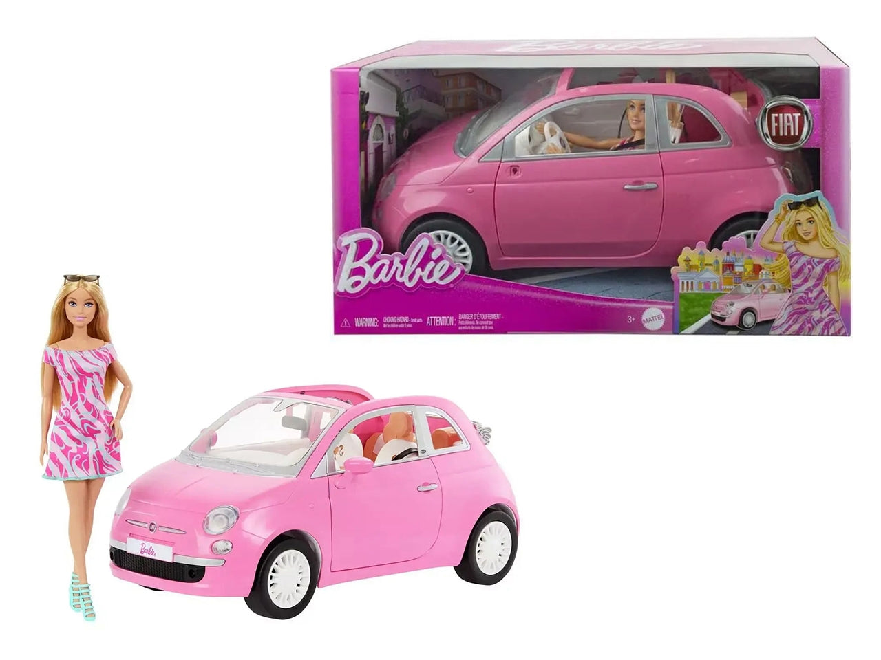 Playset Barbie con veicolo Fiat 500 | Mattel