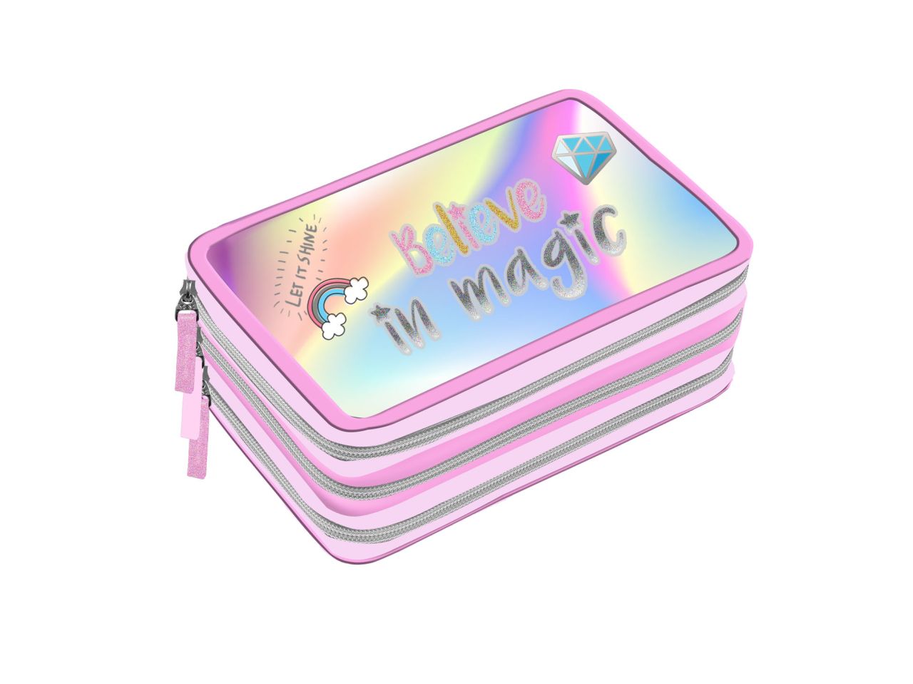 Astuccio 3 zip playtoy led$