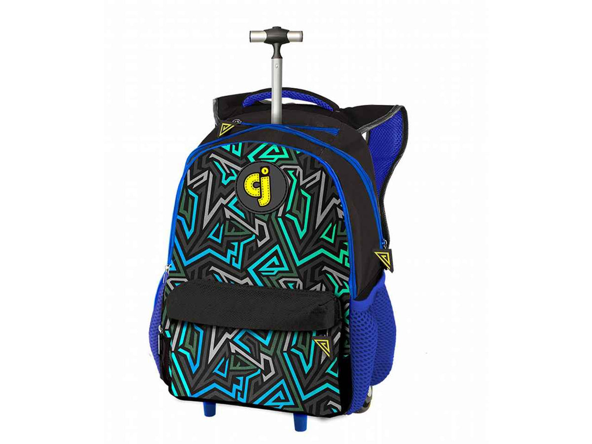 Zaino a trolley per la scuola blu in tessuto 44x38x20cm 650 g - 1 zaino trolley$