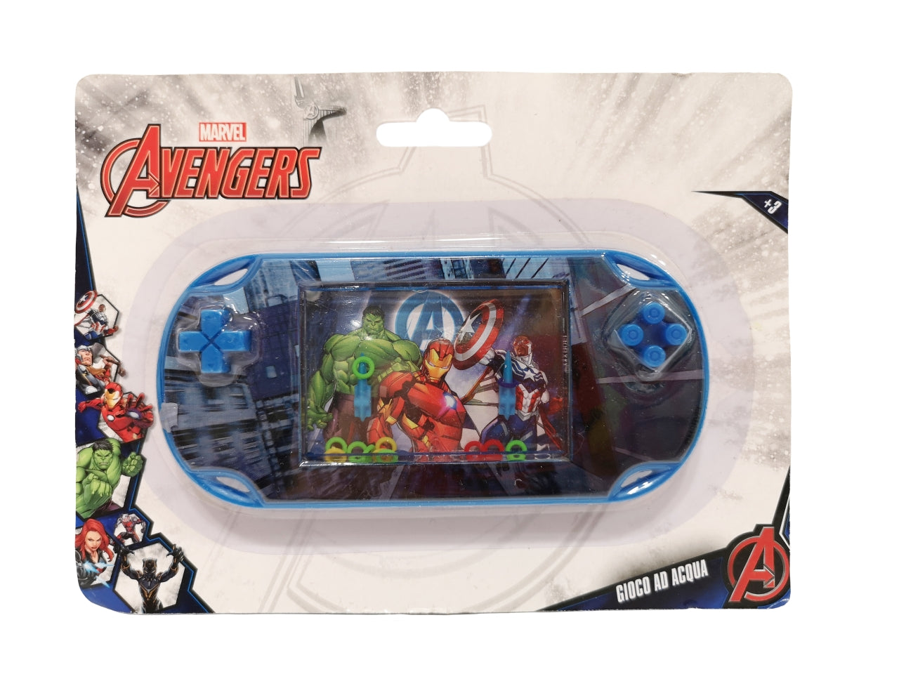 Gioco d'acqua Avengers bambino azzurro, 14,5x6,5x1,5 cm