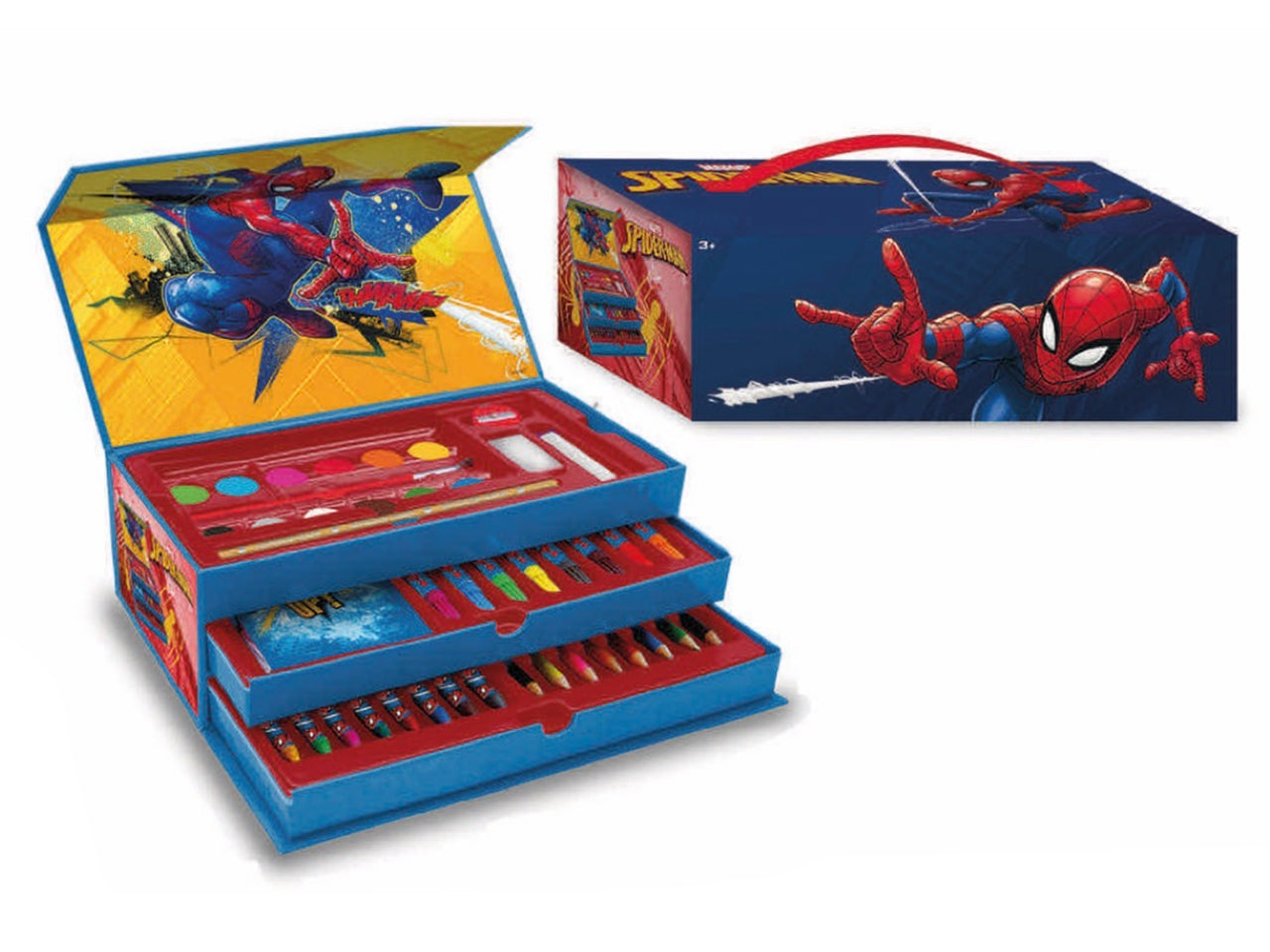 Valigetta colori Spiderman bimbo 42 pezzi, 13x26 cm - Marvel