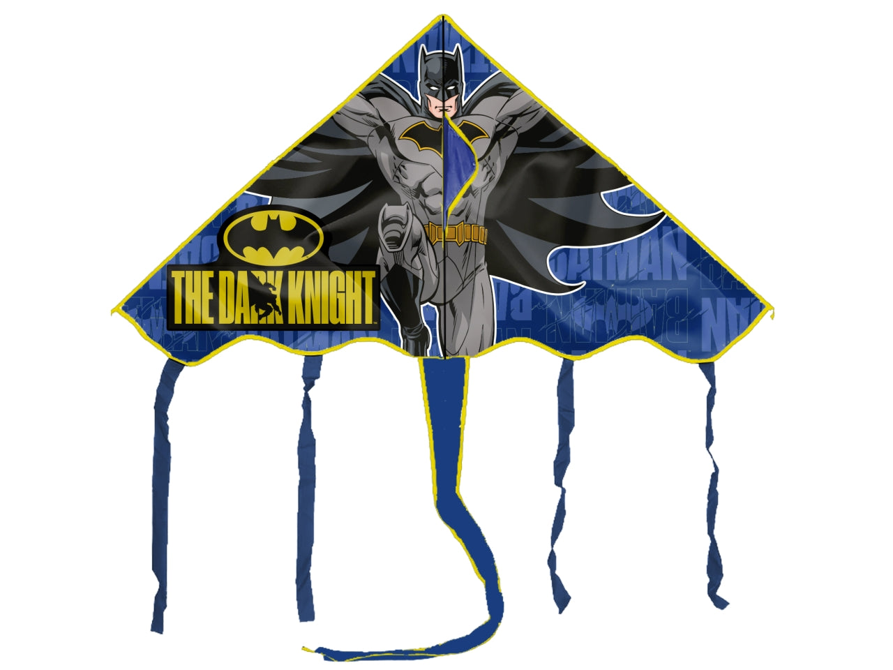 Aquilone per bambino Batman DC età 3+ blu e nero in plastica 95 cm