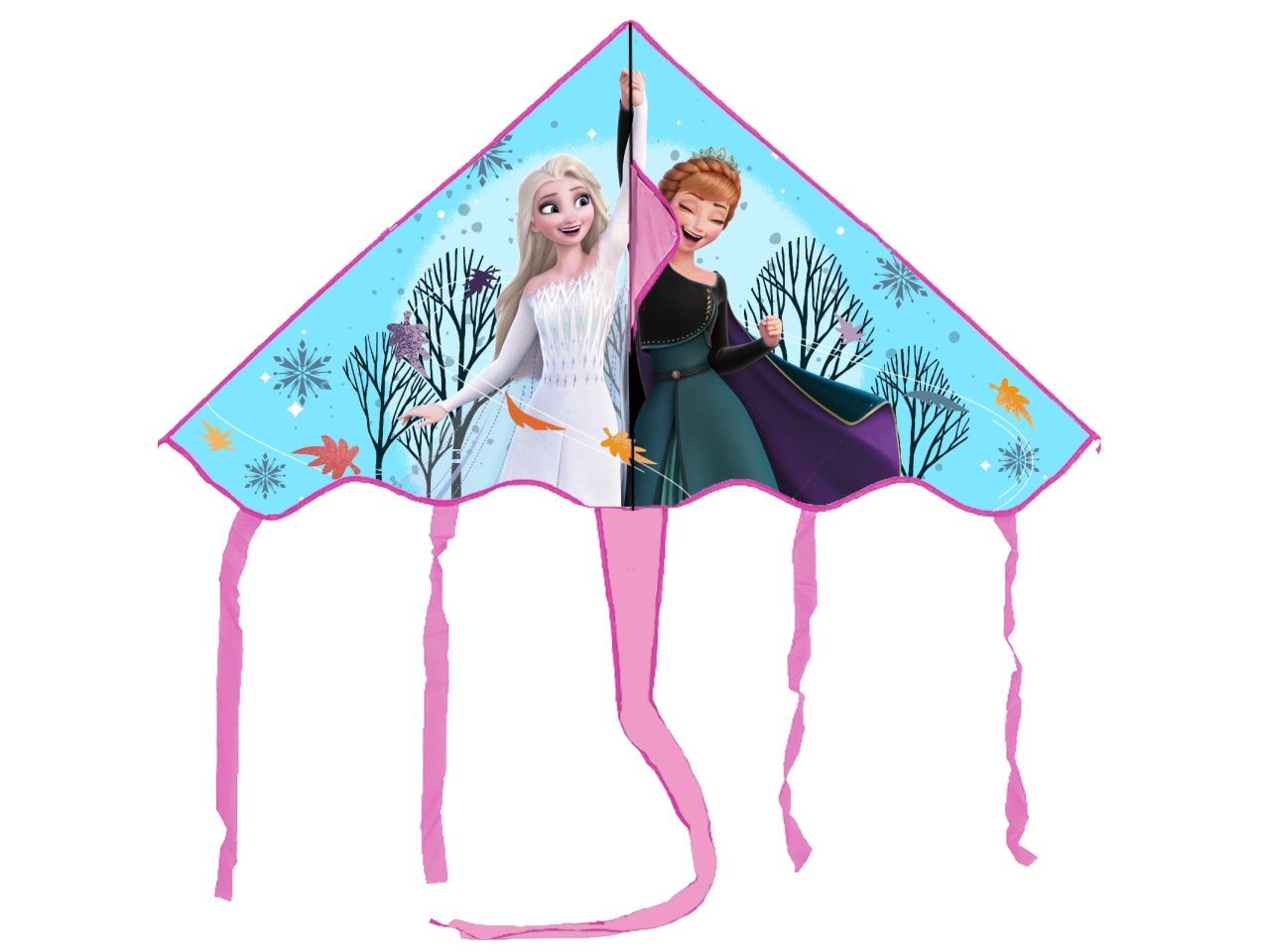 Aquilone per bambina Frozen Disney età 3+ rosa, viola e celeste in plastica 95 cm