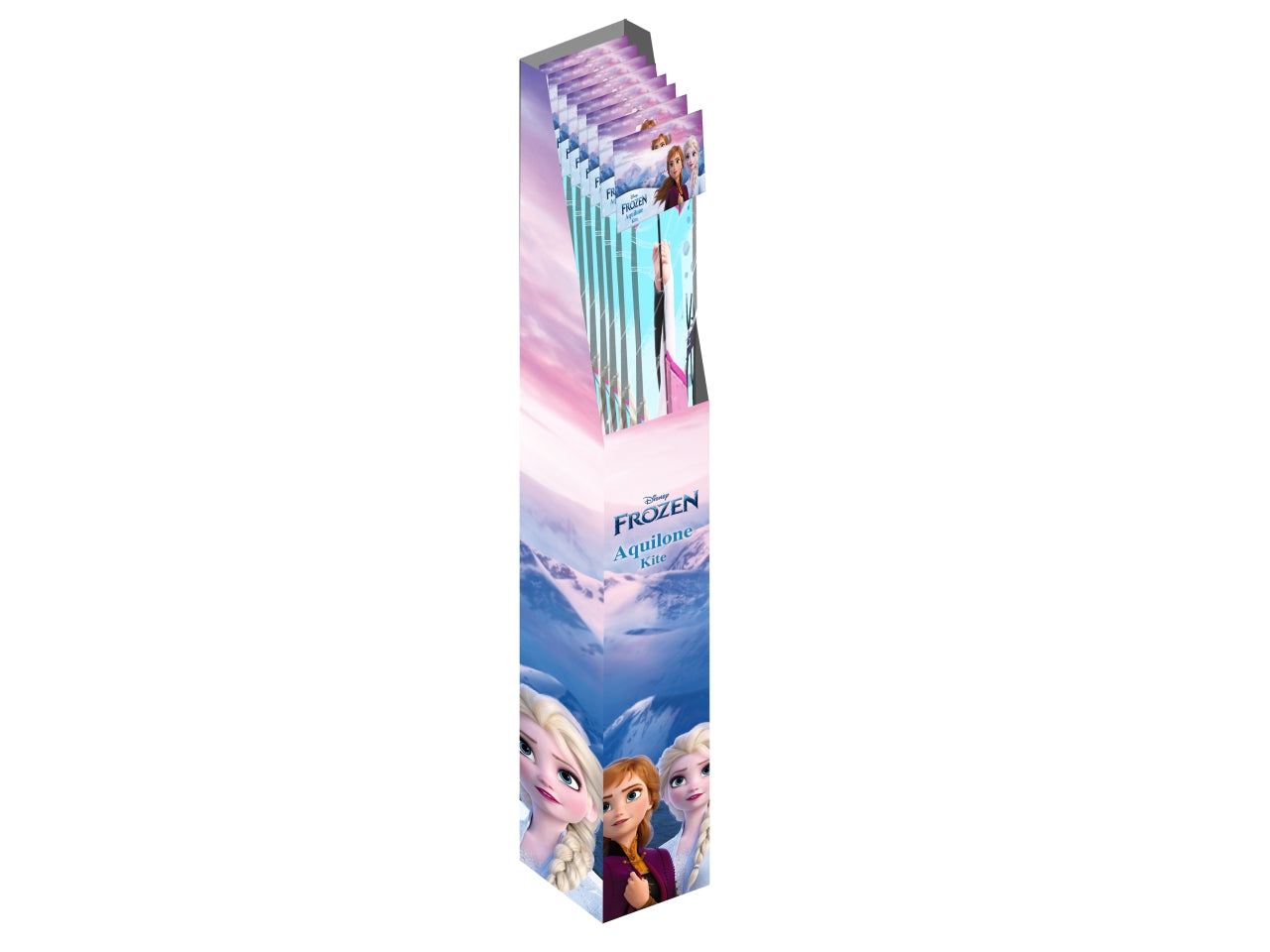 Aquilone per bambina Frozen Disney età 3+ rosa, viola e celeste in plastica 95 cm