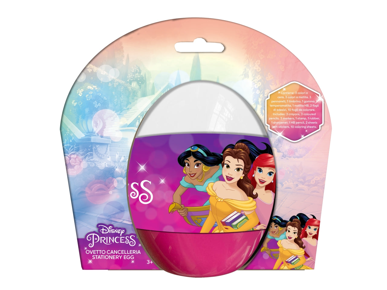 Kit colori per bambina Principesse, ideale per colorare e disegnare, con personaggio Disney junior - 20cm x diametro 10cm - MC Group
