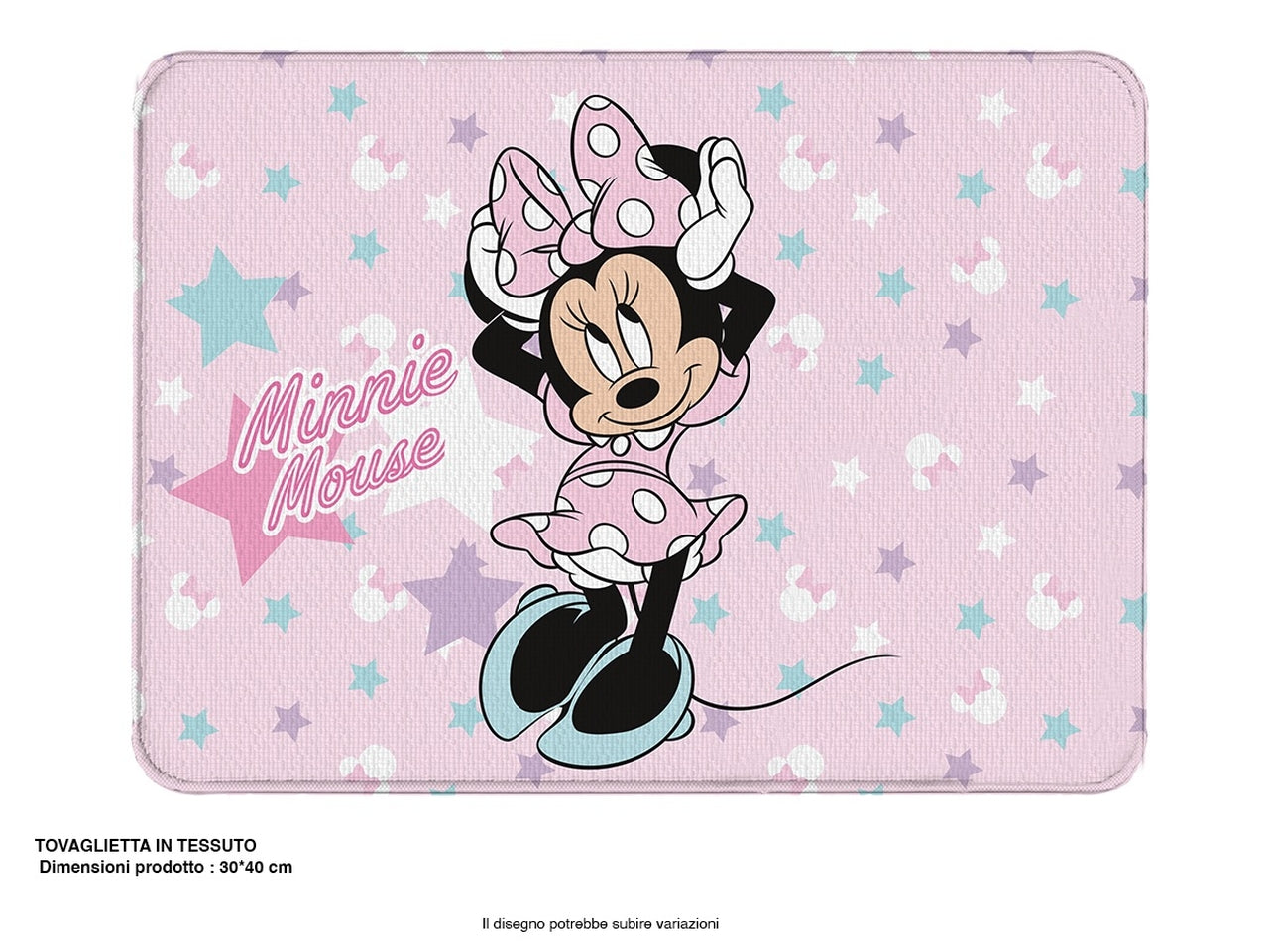 Tovaglietta americana Minnie in poliestere rosa 40x30 cm - Mc Group