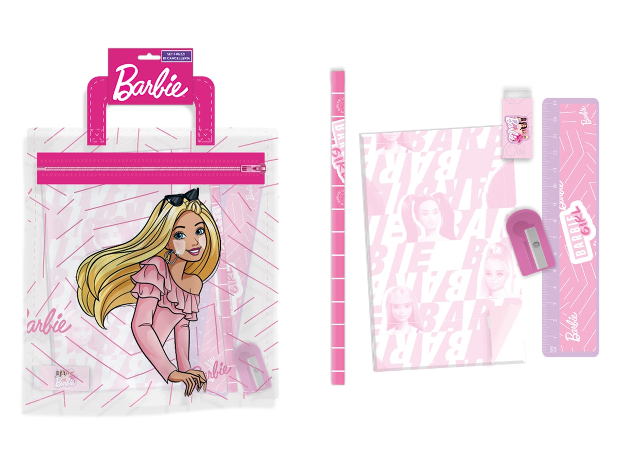 Barbie set cancelleria album da disegno e accessori 24x18 cm - MC Group