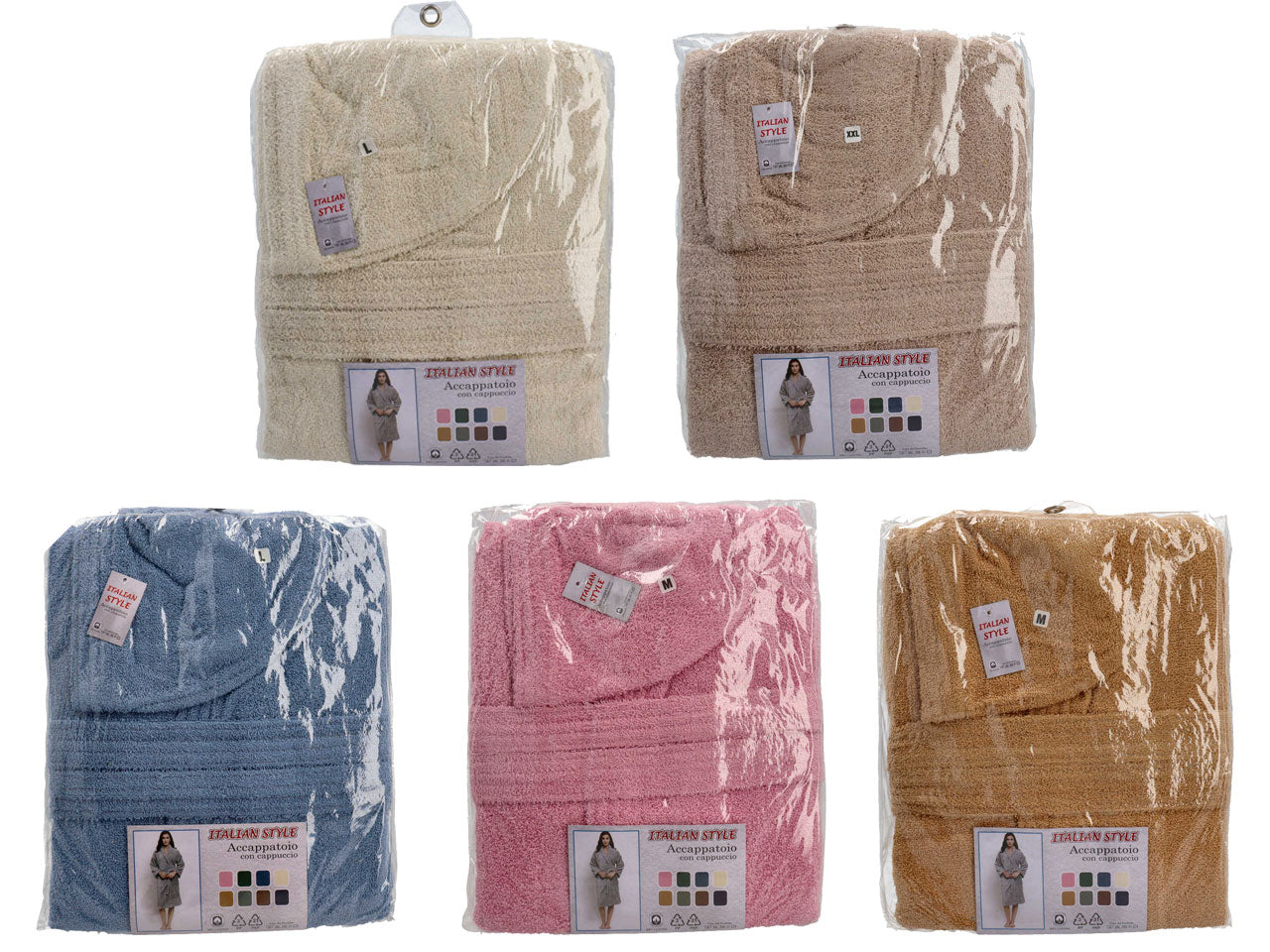 Accappatoio spugna unisex assortito