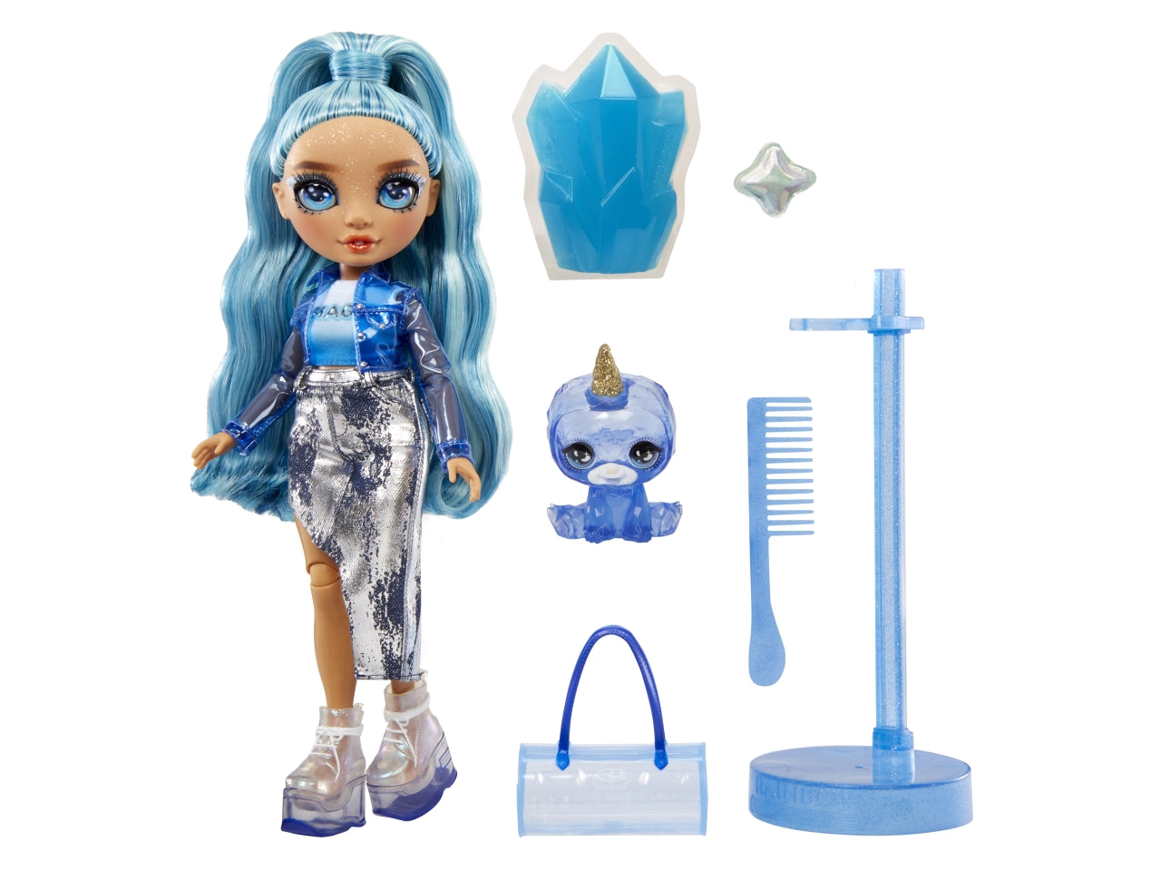 Classic rainbow fashion doll- skyler blue $