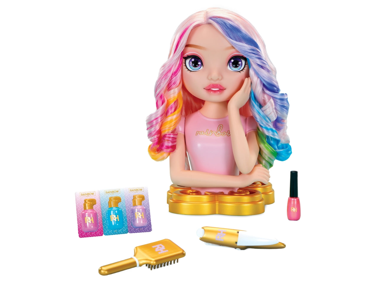 Rainbow High Styling Head Playset: Set di Gioco Multicolor con Testa da Pettinare, Smalti e Accessori, Gioco Unisex per Bambini 4+ | MGA Entertainment $