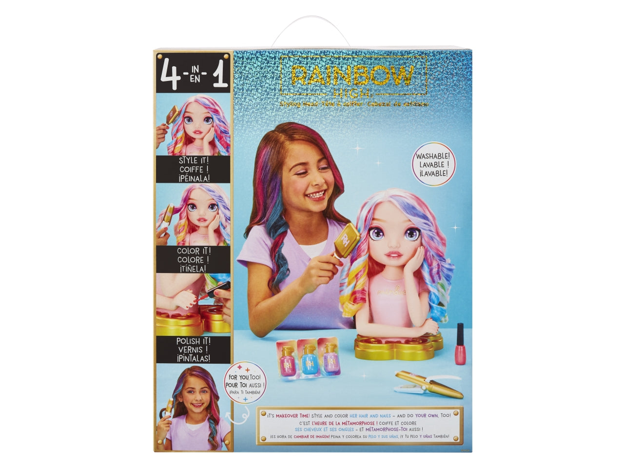 Rainbow High Styling Head Playset: Set di Gioco Multicolor con Testa da Pettinare, Smalti e Accessori, Gioco Unisex per Bambini 4+ | MGA Entertainment $