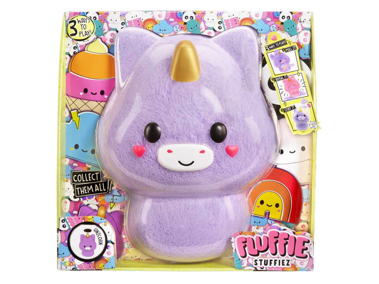 Fluffie Stuffiez Large Plush: Peluche Multicolor con Attività Interattiva di Rimozione e Riempimento, Gioco Unisex per Bambini 4+ | MGA Entertainment