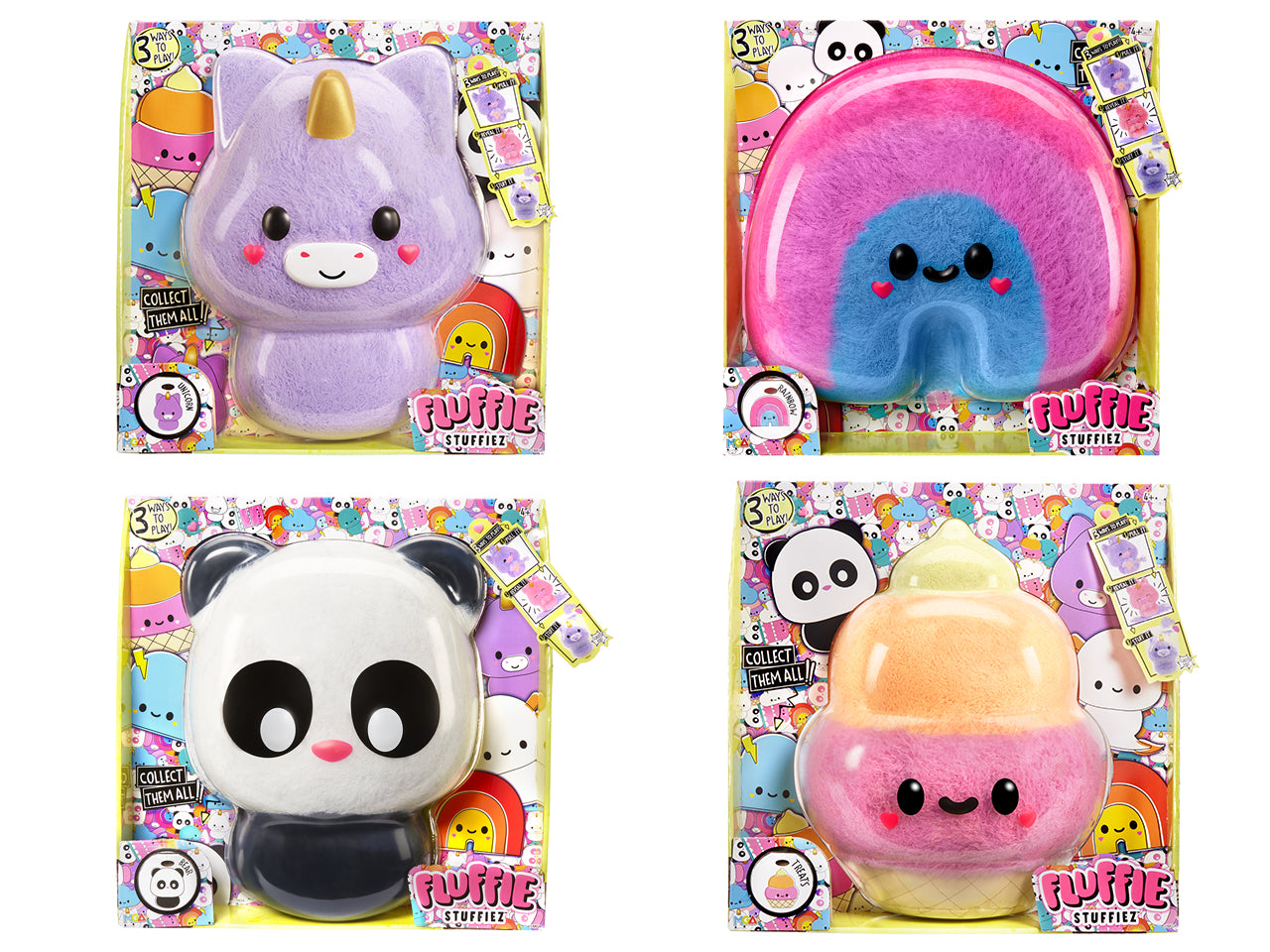 Fluffie Stuffiez Large Plush: Peluche Multicolor con Attività Interattiva di Rimozione e Riempimento, Gioco Unisex per Bambini 4+ | MGA Entertainment