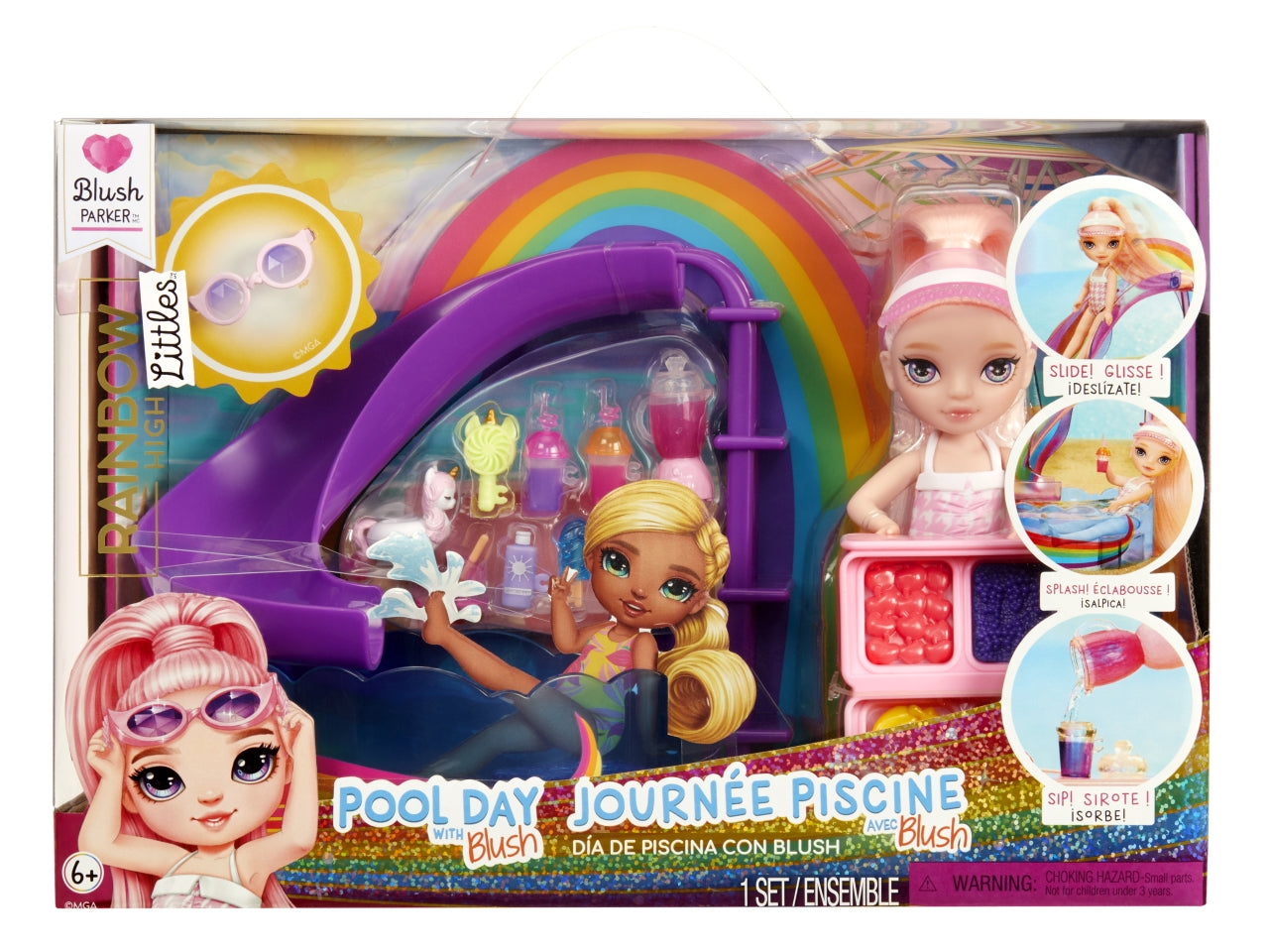 Rainbow High little pool day with blush playset | Mga