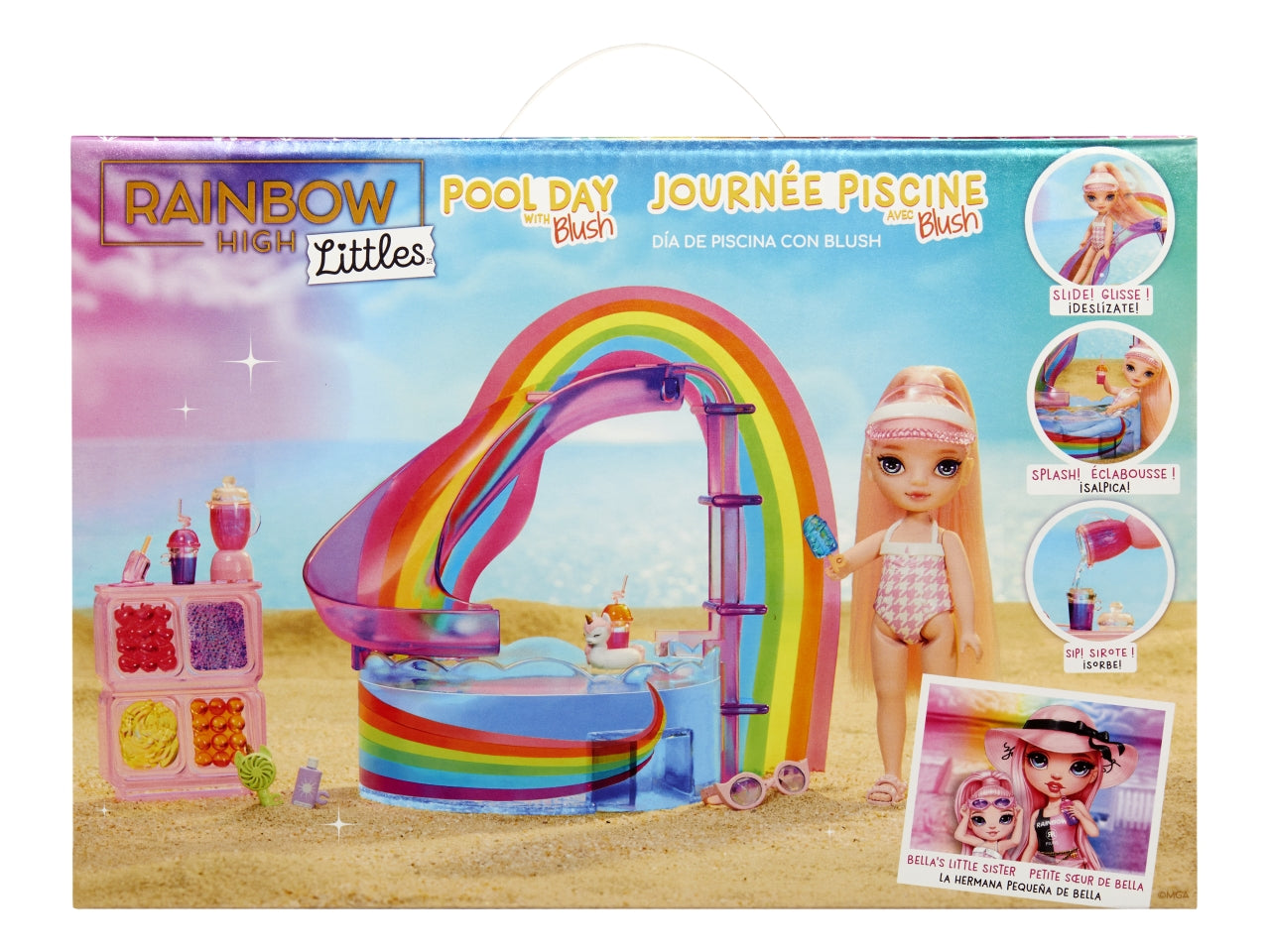 Rainbow High little pool day with blush playset | Mga