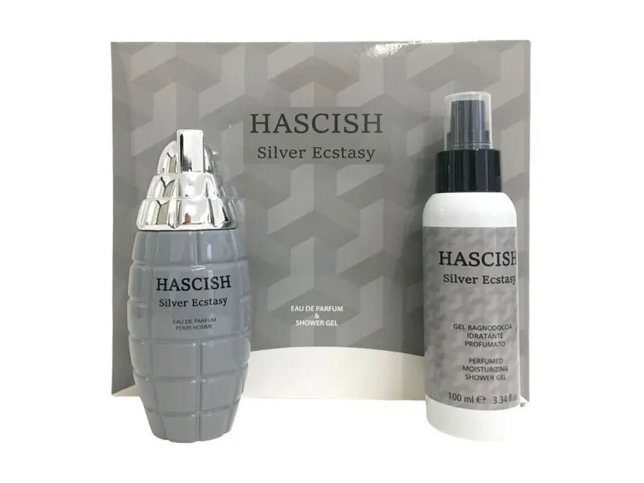 Cofanetto uomo Hascish silver ecstasy con edp 100ml e shower gel 100ml