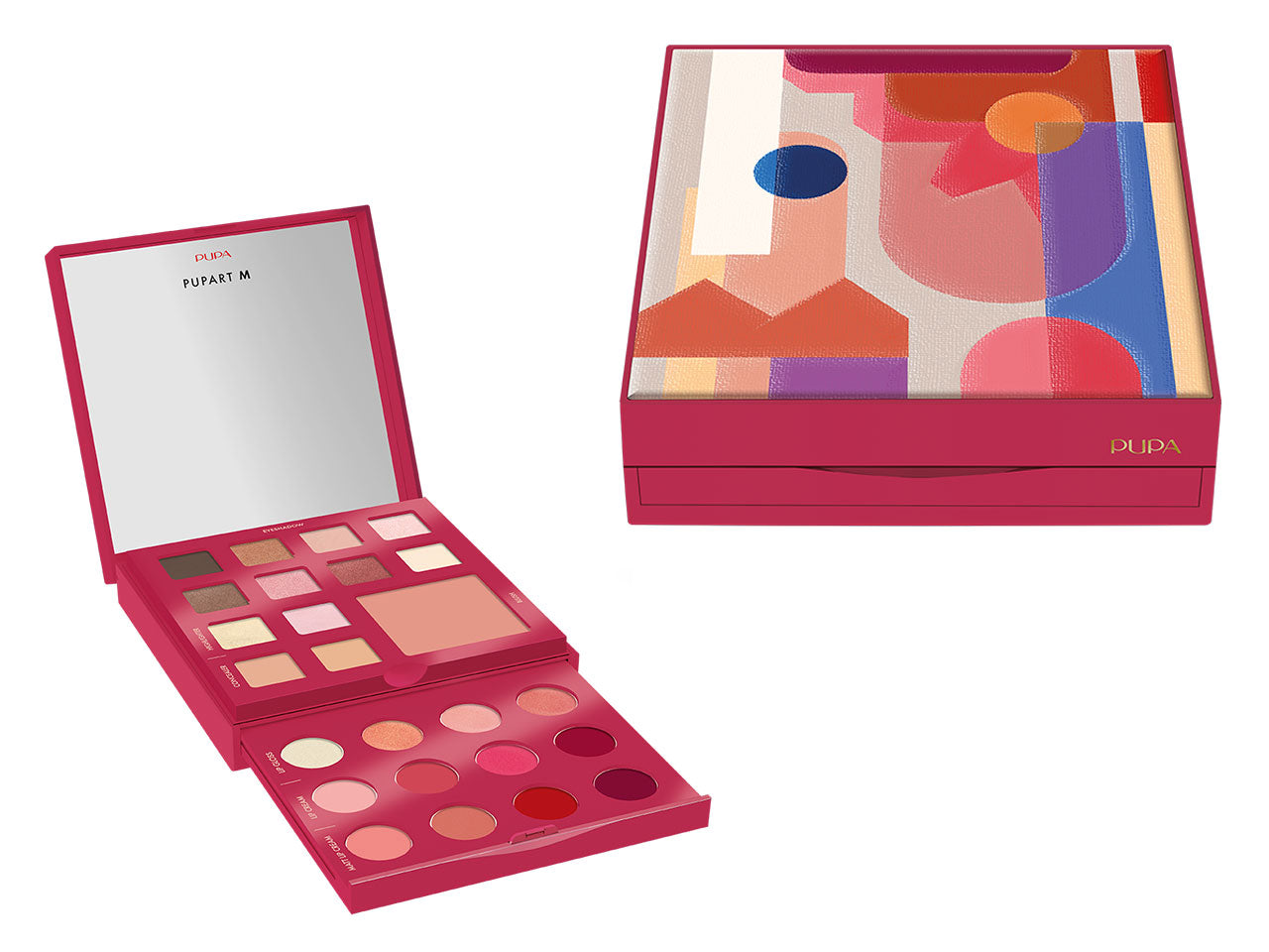 Trousse Pupart Medium Burgundy Palette make-up per trucco viso, occhi e labbra | Pupa