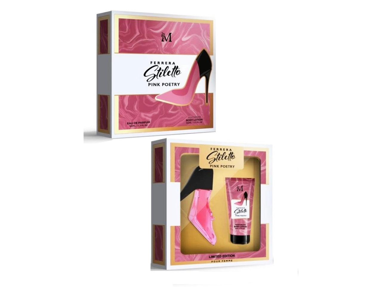 Montage ferrera stiletto pink poetry edp 50ml + body lotion 50ml, Tipologia prodotto: eau de parfum e body lotion | Montage Ferrara