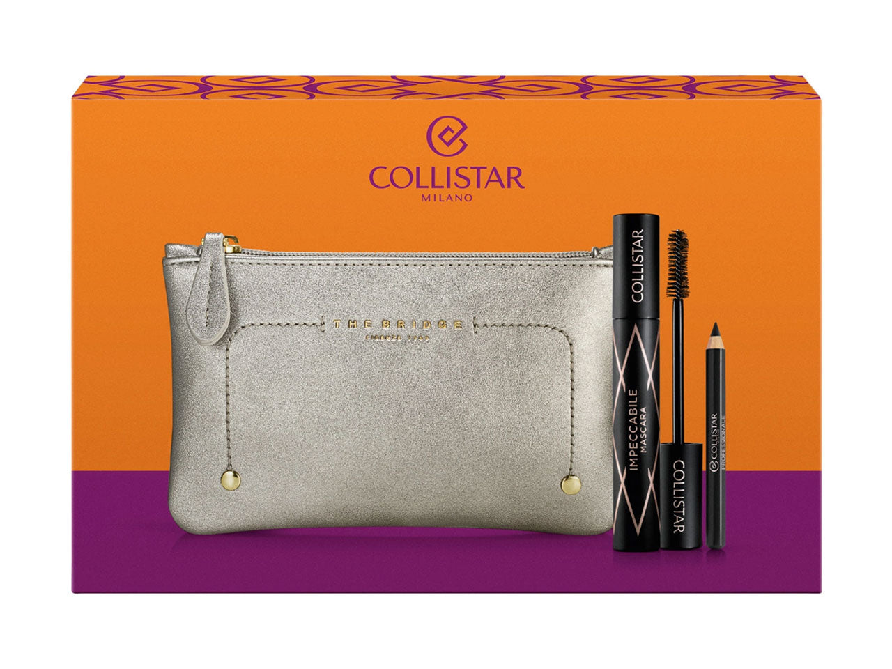 Collistar mascara impeccabile+matita professionale, La confezione comprende: beauty-bag the bridge, mascara e matita | Collistar