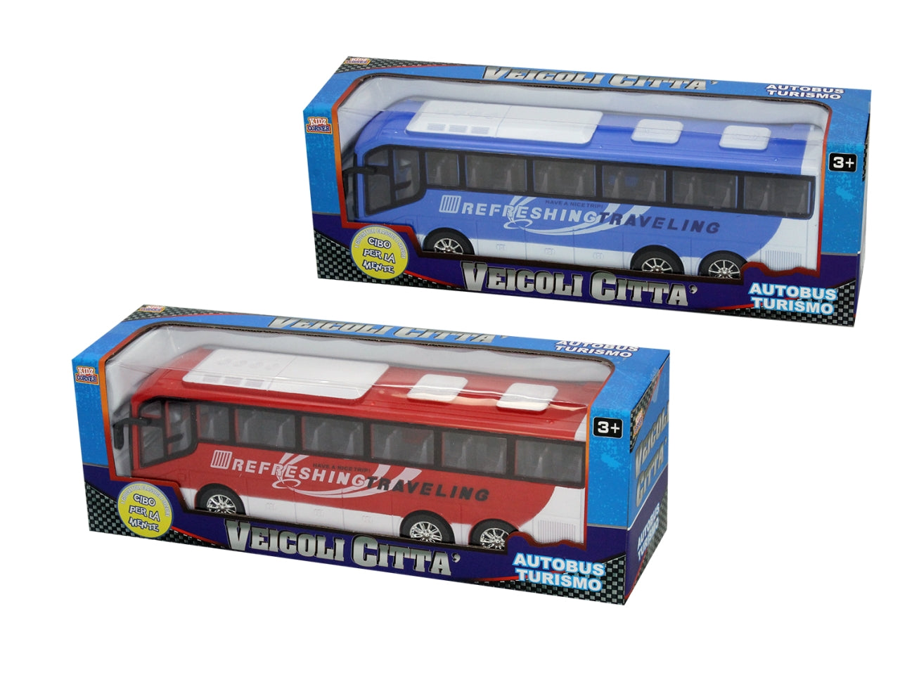 Veicoli città autobus turismo 35cm 2 colori