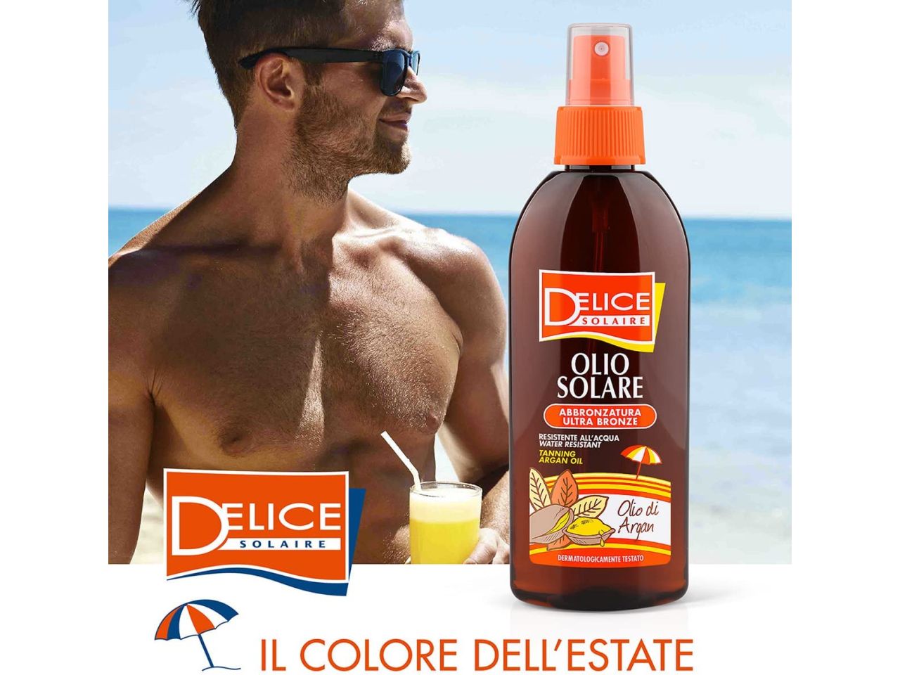 Delice olio solare abbronzante argan 150ml