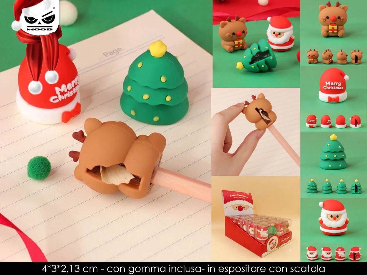 Temperino natalizio personaggi assortiti